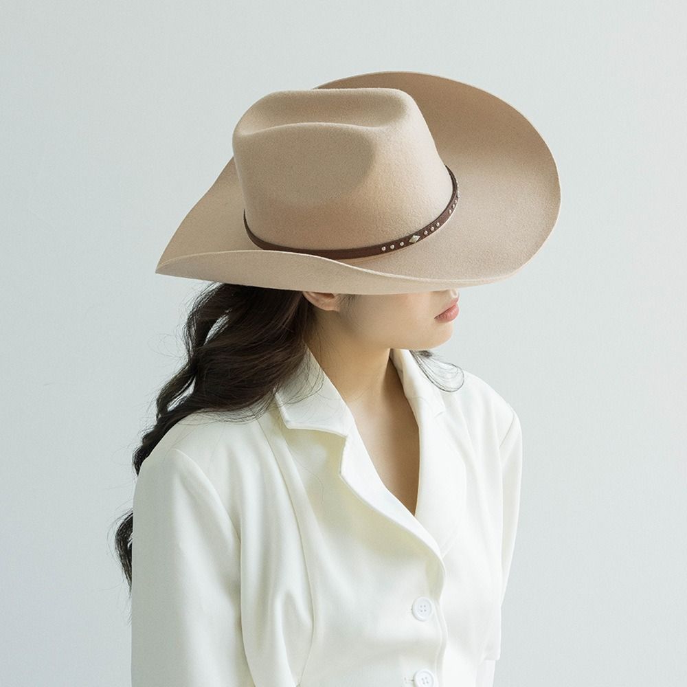 Fedora Hat Wool - 100% Wool Wool Cowboy Hat Wide