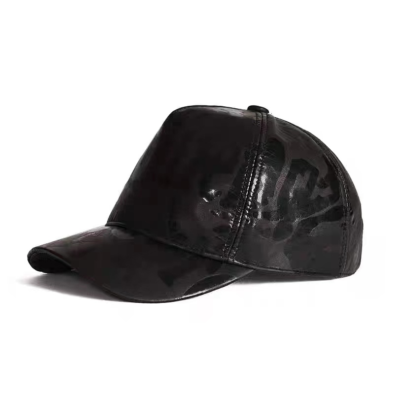 Letters Printed Leather Baseba - Baseball Cap Structured 评论和价格