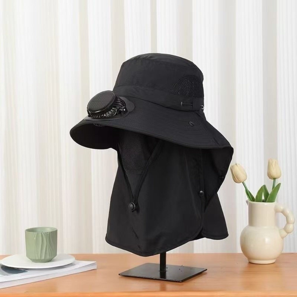 Portable Solar Rechargeable Fa - Sun Hat Wide Brim 评论和价格